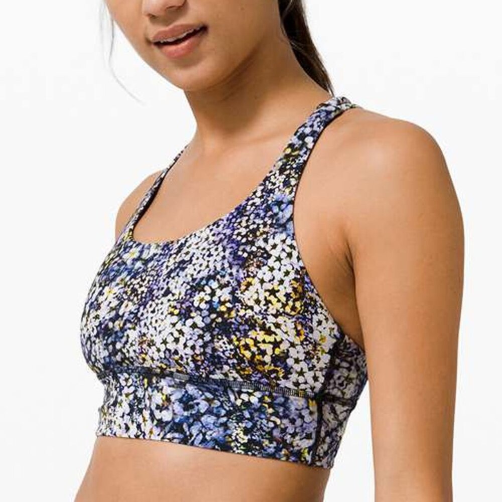 Lululemon Energy Bra Long Line in Floral Metropolis Multi